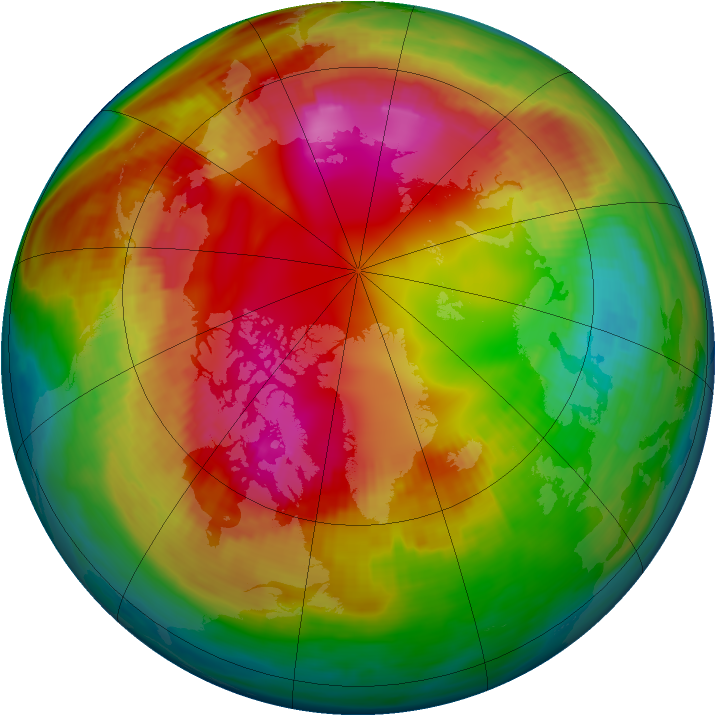 Arctic ozone map for 04 February 1987